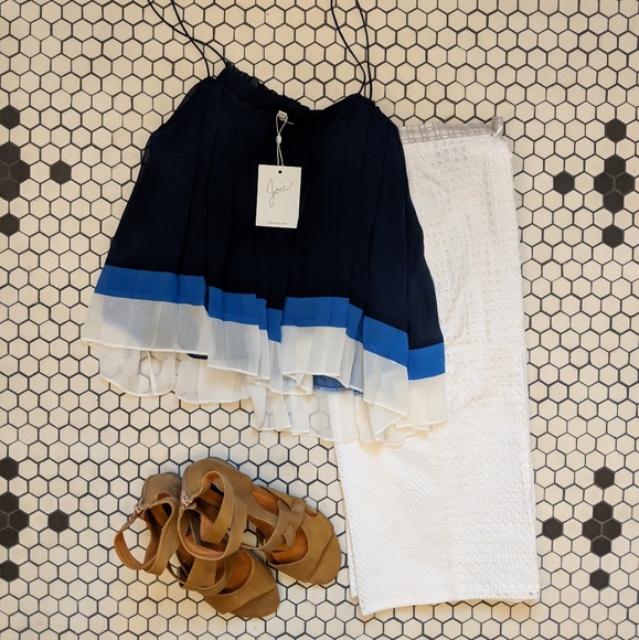 Amzie Joie pleated tank crop top NWT - Picture 1 of 3